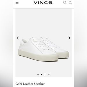 Vince Gabi Leather Sneaker Size 8.5